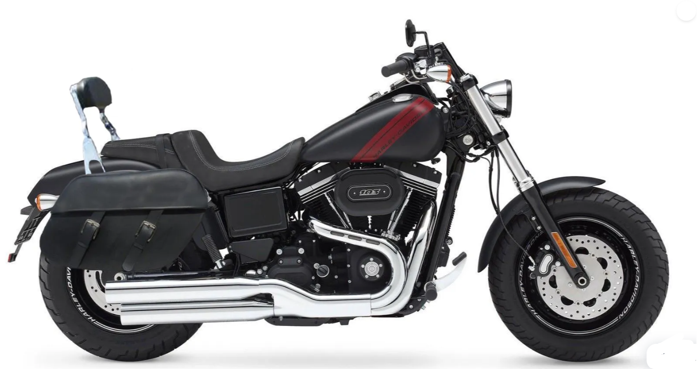 1031F- SADDLELINE HARLEY-DAVIDSON Saddlebags for Dyna Fatbob FXDF With Quick Mounts