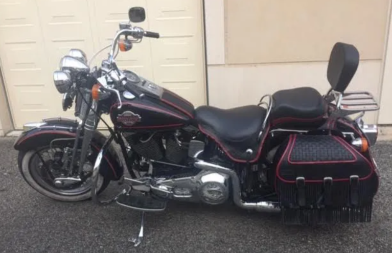 604RDFR- Saddleline Harley-Davidson Softail Springer FLSTS and FLSTSI saddlebags with Mounting Hardware.