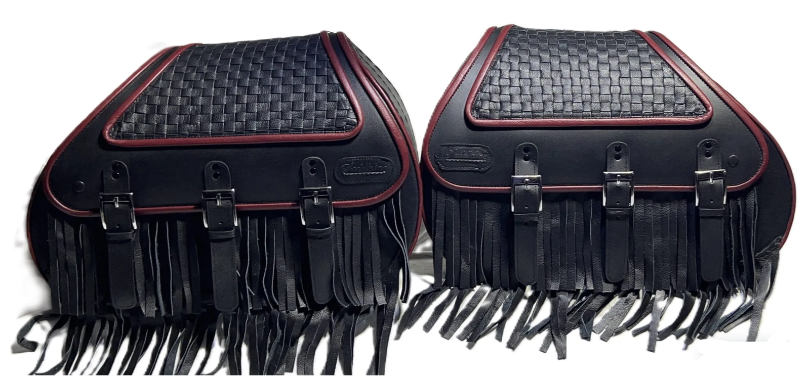 604RDFR- Saddleline Harley-Davidson Softail Springer FLSTS and FLSTSI saddlebags with Mounting Hardware. - Image 2