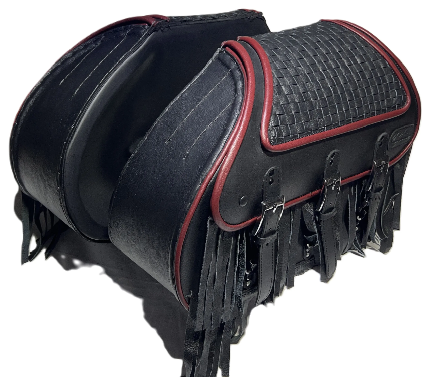604RDFR- Saddleline Harley-Davidson Softail Springer FLSTS and FLSTSI saddlebags with Mounting Hardware. - Image 3
