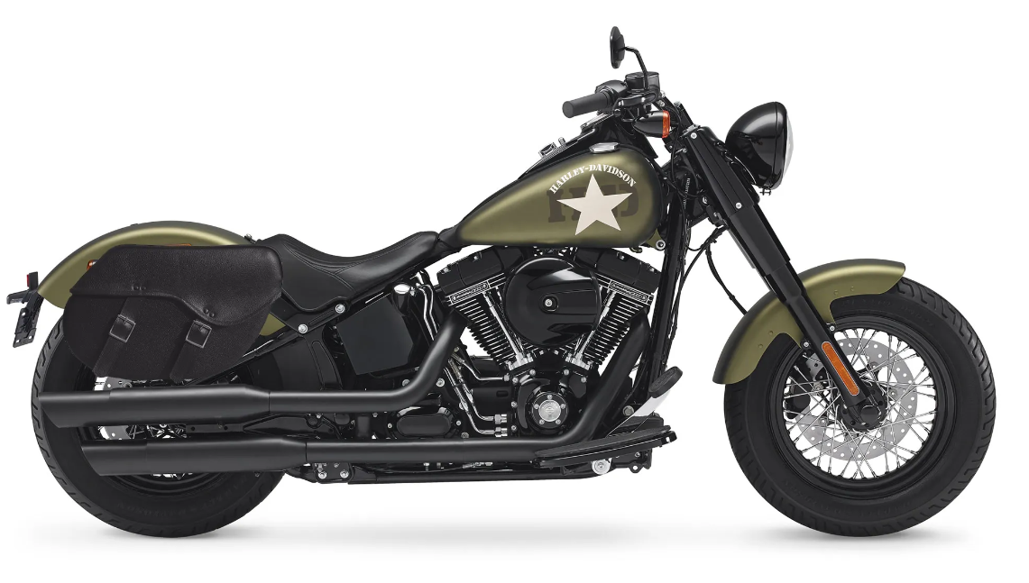 413F2B-Saddleline Harley_Davidson Softail Slim FLS AND FLSS Saddlebags With Quick Detach Mounts. 2012-2017