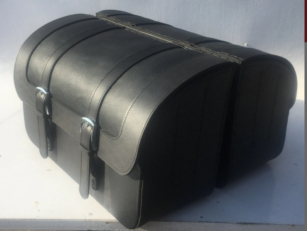 420F2-Saddleline Harley-Davidson Softail Deluxe FLD & FLDE Saddlebags ( 2018-2019-2020 -2021)With Quick Mounting. - Image 2