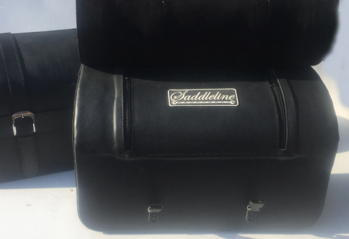 420F2-Saddleline Harley-Davidson Softail Deluxe FLD & FLDE Saddlebags ( 2018-2019-2020 -2021)With Quick Mounting. - Image 5