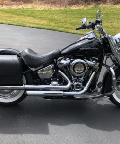 421L-Saddleline Harley-Davidson Softail Deluxe FLD & FLDE Saddlebags With Quick Mounting. Lockable. 2018-2019-2020-2021