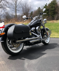 421L-Saddleline Harley-Davidson Softail Deluxe FLD & FLDE Saddlebags With Quick Mounting. Lockable. 2018-2019-2020-2021 - Image 3