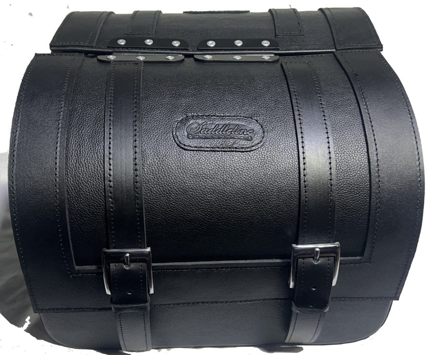 445F-Saddleline Harley-Davidson Softail Fat Boy FLFB AND FLFBS Leather Saddlebags ( 2018 to 2024) With Quick Detaching Mounts. - Image 2