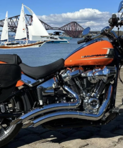 435F2B- Saddleline Harley-Davidson Softail Breakout Saddlebags FXSB / FXSBSE With Quick Detach Mounting brackets.