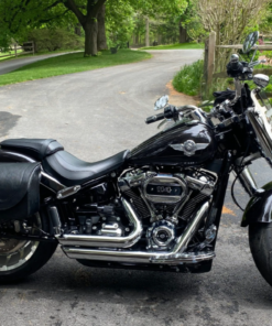 446L- Saddleline Harley-Davidson Saddlebags for Softail Fat Boy FLFB & FLFBS (2018-2026) With Quick Detaching Mounts. Lockable. - Image 9