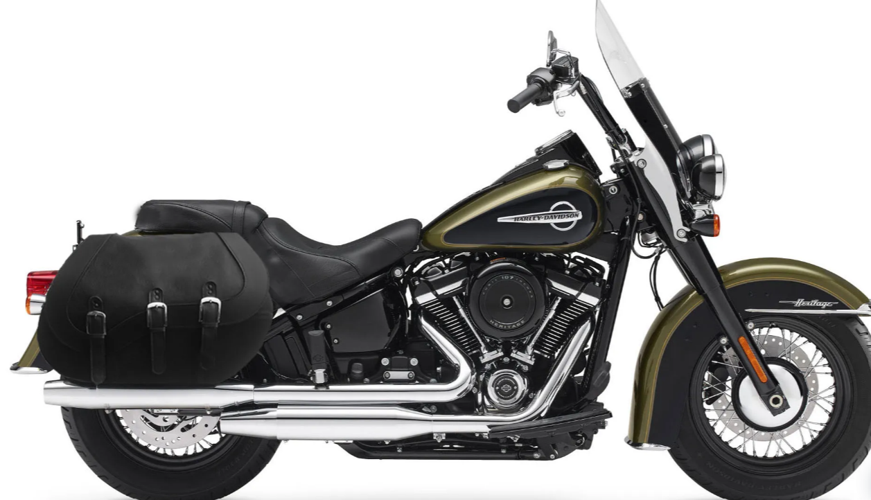 701F3- Saddleline Harley-Davidson Softail Heritage Classic FLSTC saddlebags With Quick Detachable Mounting.