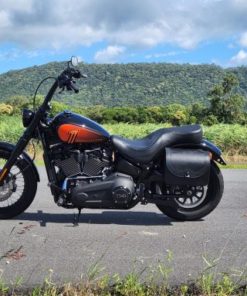 800L- Saddleline Harley-Davidson Softail Street Bob FXBB Saddlebags with Quick Mounting. ( Lockable)