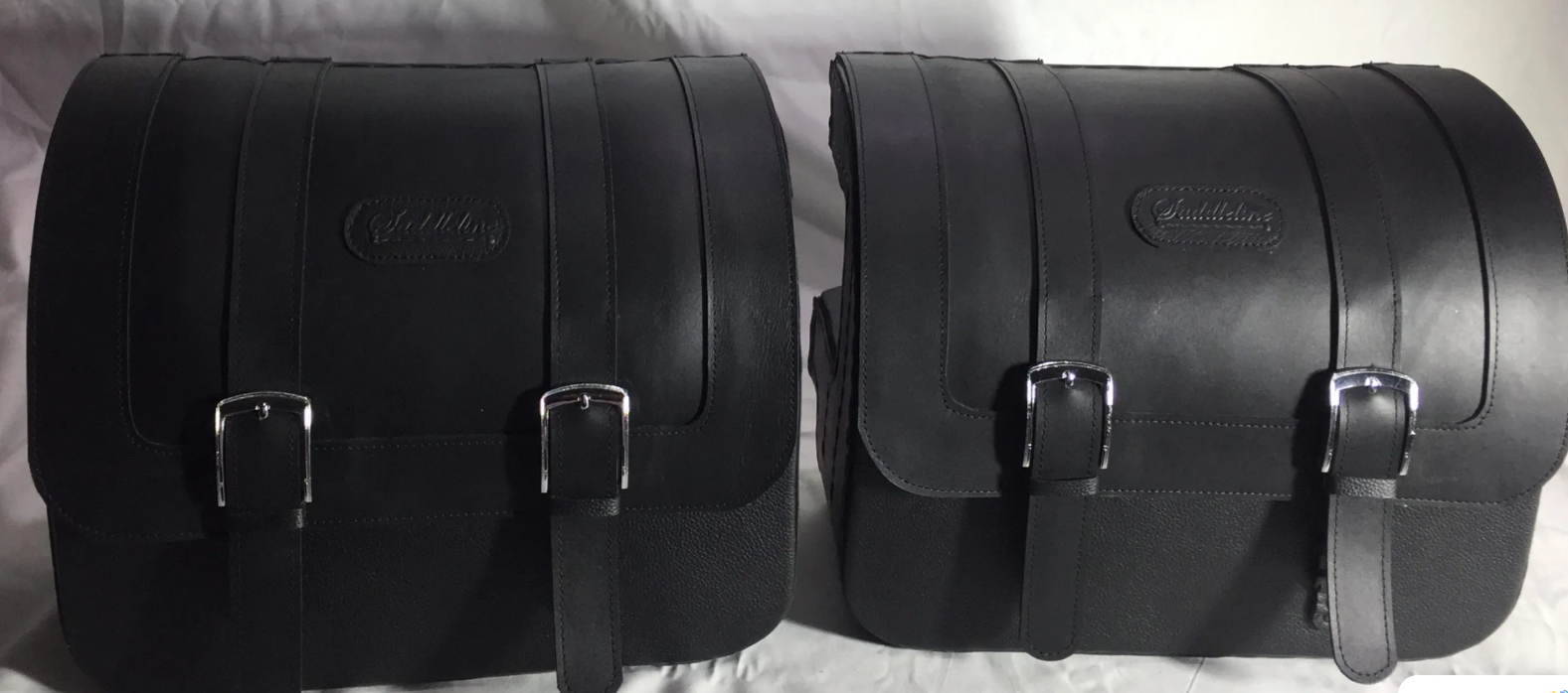 904-SADDLELINE Harley-Davidson Softail Blackline Saddlebags With Quick Disconnect Mounting. - Image 4