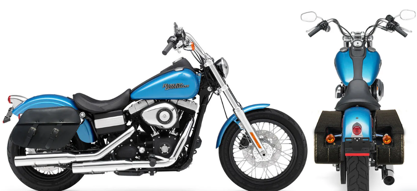 1008F SADDLELINE HARLEY-DAVIDSON Saddlebags for Dyna STREET BOB FXDB  With Quick Mounts.
