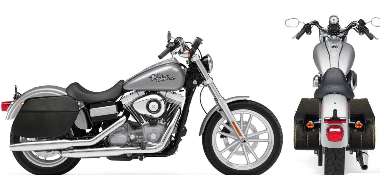 1016L- SADDLELINE HARLEY-DAVIDSON Dyna Super Glide FXDC Custom and FXD Saddlelbags With Quick Mounting Hardware.
