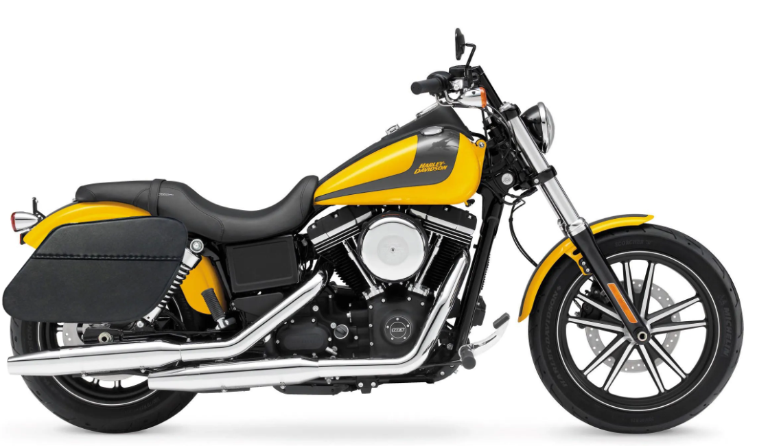 1041LK- Saddleline Harley-Davidson DYNA Low Rider FXDL Saddlebags With Quick Detachable Mounting Brackets.