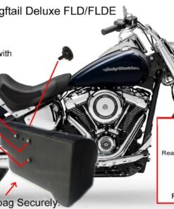 420F2-Saddleline Harley-Davidson Softail Deluxe FLD & FLDE Saddlebags ( 2018-2019-2020 -2021)With Quick Mounting. - Image 7