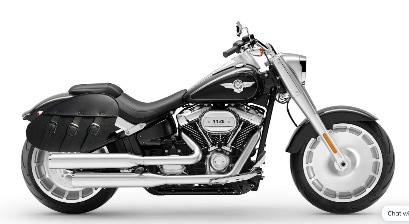 444TD3B- Saddleline Harley-Davidson Saddlebags for Softail Fat Boy FLFB & FLFBS ( For 2018-2024 ) With Quick Detaching Mounts.