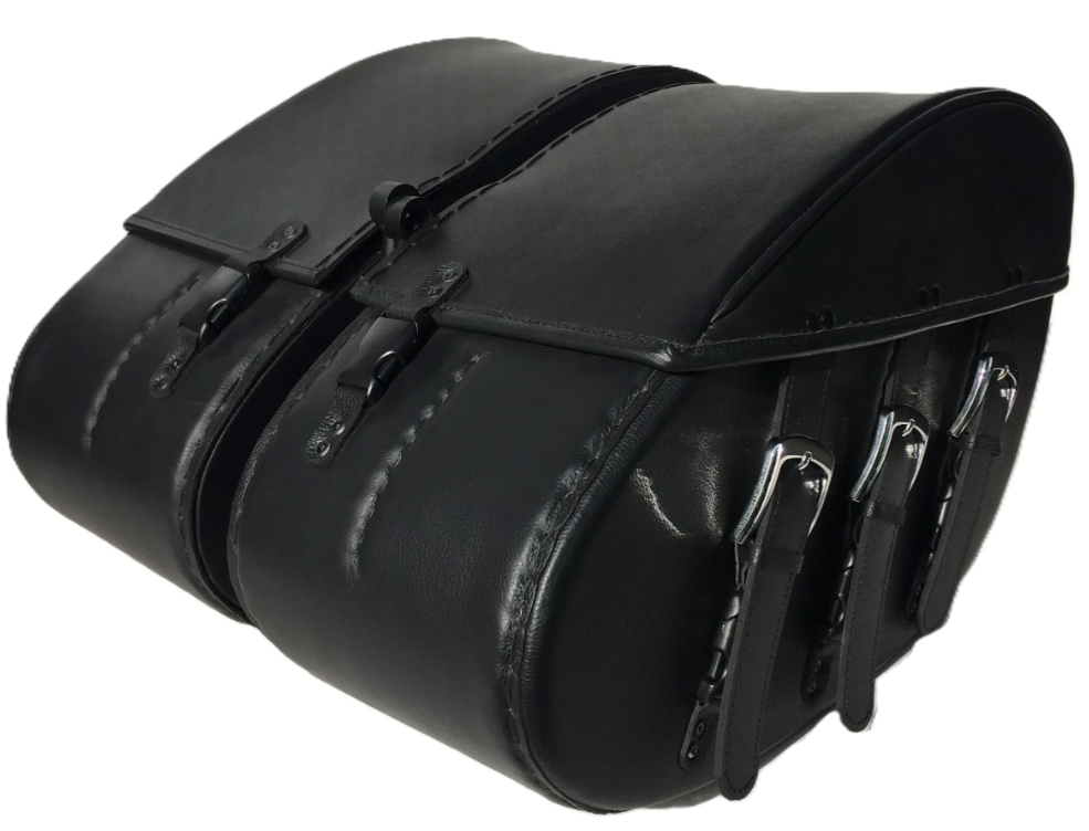 444TD3B- Saddleline Harley-Davidson Saddlebags for Softail Fat Boy FLFB & FLFBS ( For 2018-2024 ) With Quick Detaching Mounts. - Image 4