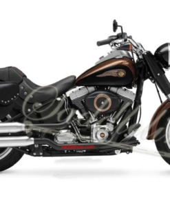443ST- Saddleline Harley-Davidson Softail Fat boy FLSTF / FLSTFI / FLSTF EVO Saddlebags ( 2000 to 2017 all the years) With Quick Detaching Mounting.