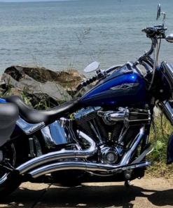 441F2B- Saddleline Harley-Davidson Softail Fat Boy FLSTF/FLSTFI and Lo FLSTFB Saddlebags ( 2000 to 2017 all years) With Quick Detachable Mounting