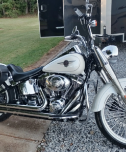440F- SADDLELINE HARLEY-DAVIDSON Softail Fatboy FLSTF & FLSTFI & FLSTFB Saddlebags ( Large Size) With Quick Detaching Mounts