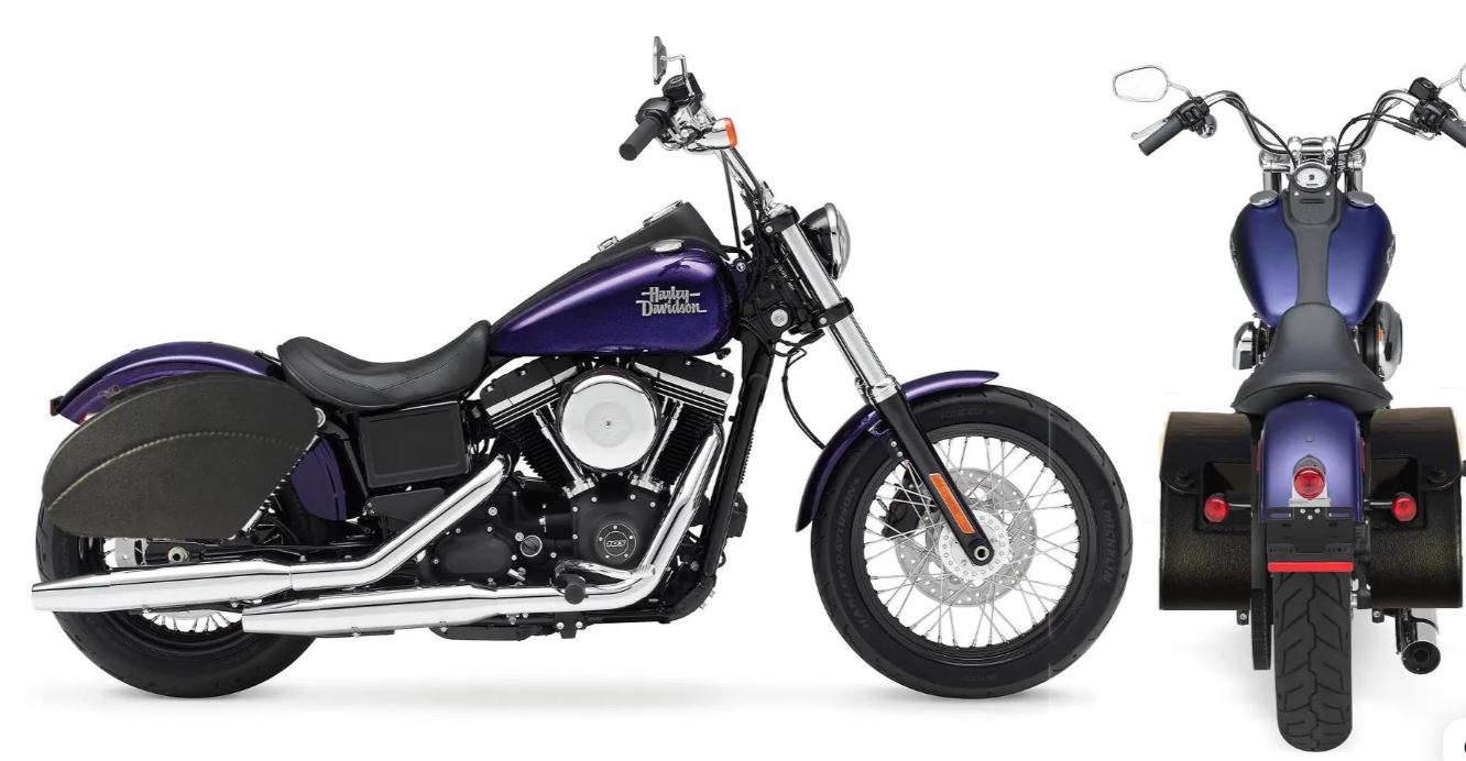 1006TD- SADDLELINE HARLEY-DAVIDSON saddlebags for DYNA STREET BOB FXDB with quick disconnect mounts.