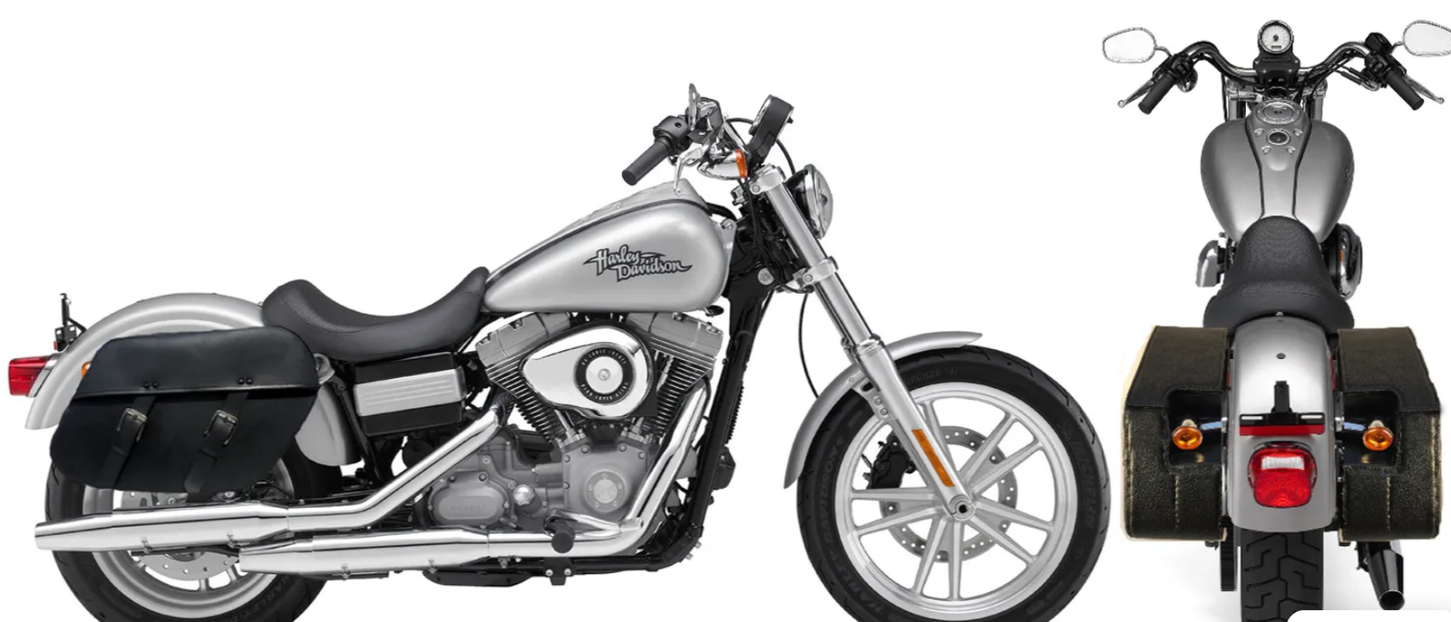 1015F- Saddleine Harley-Davidson Dyna Saddlebags Super glide FXDC Custom and FXD With Quick Detaching Mounts