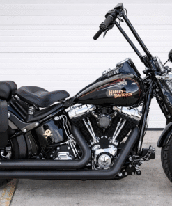 905SQF – Saddleline Harley-Davidson Softail Crossbones FLSTSB Saddlebags with Quick Mounting Hardware.