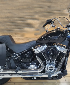 SS481F2-Saddleline Harley-Davidson Saddlebags for Softail Standard FXST With Quick Disconnect Mounts. Classic 2 Buckles.