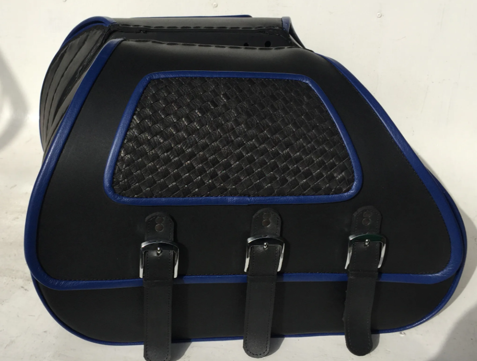 614BL- Saddleline Harley-Davidson Softail Springer Saddlebags FLSTS AND FLSTSI  with Mounting Hardware. - Image 2