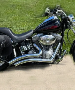 102L-Saddleline Harley-Davidson Softail Standard FXST and FXSTI Saddlebags with Quick Disconnect Mounts. 2000 T0 2008