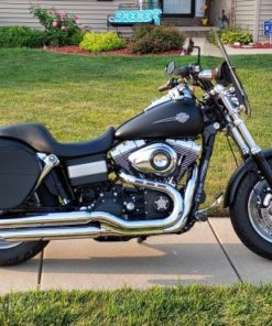 1034LK- Saddleline Harley-Davidson Dyna FatBob FXDF Saddlebags for With Quick Mounts.