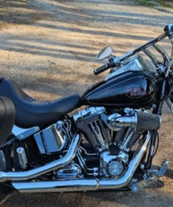 103LK-Saddleline Harley-Davidson Softail Standard FXST Saddlebags with Quick Disconnect Mounts. 2000 to 2008