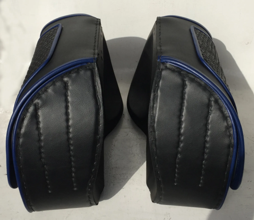 614BL- Saddleline Harley-Davidson Softail Springer Saddlebags FLSTS AND FLSTSI  with Mounting Hardware. - Image 4