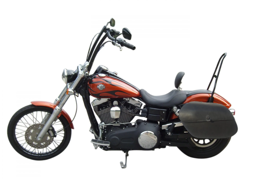 4122L- Saddleline Harley-Davidson Street Bob FXDB Saddlebags ( Lockable) with quick mounting. Included.