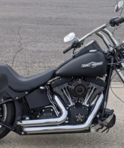 575F- Saddleline Harley-Davidson FXSTB Softail Night Train saddlebags with Quick Mounting hardware.