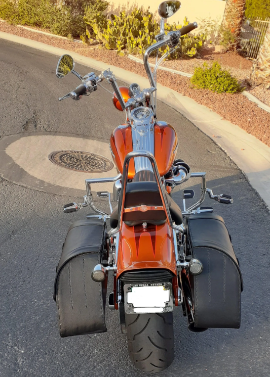 580F- Saddleline Harley-Davidson Softail Springer FXSTS & FXSTSI Saddlebags With Quick detaching Mounting Hardware. - Image 2