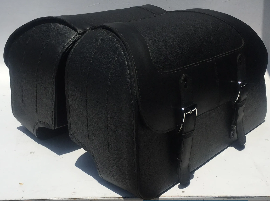 580F- Saddleline Harley-Davidson Softail Springer FXSTS & FXSTSI Saddlebags With Quick detaching Mounting Hardware. - Image 3