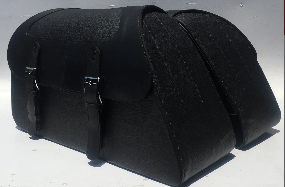 580F- Saddleline Harley-Davidson Softail Springer FXSTS & FXSTSI Saddlebags With Quick detaching Mounting Hardware. - Image 4