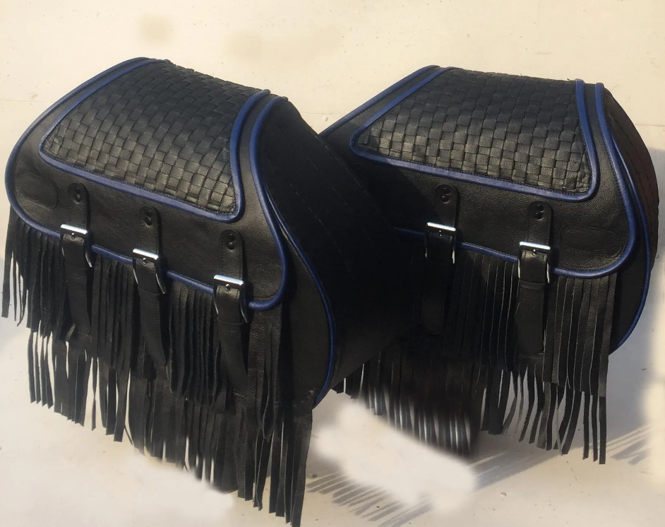 606BUFR- Saddleline Harley-Davidson Softail Springer FLSTS AND FLSTSI Saddlebags With Complete Mounting. - Image 2