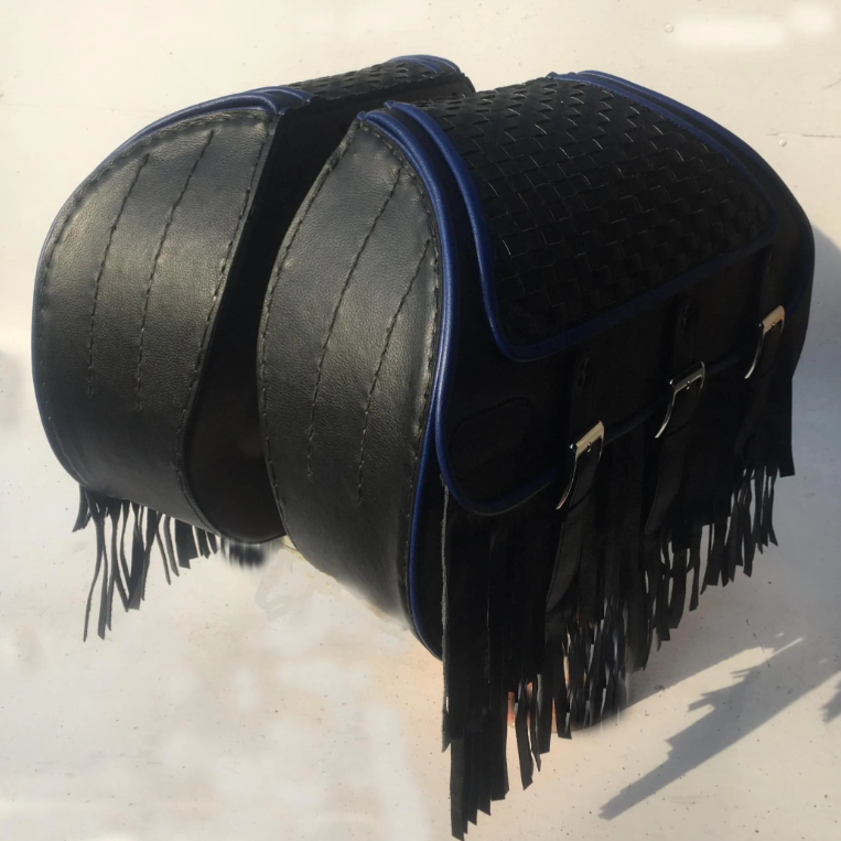 606BUFR- Saddleline Harley-Davidson Softail Springer FLSTS AND FLSTSI Saddlebags With Complete Mounting. - Image 3