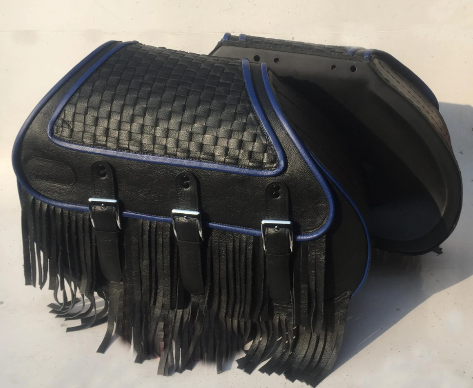 606BUFR- Saddleline Harley-Davidson Softail Springer FLSTS AND FLSTSI Saddlebags With Complete Mounting. - Image 4
