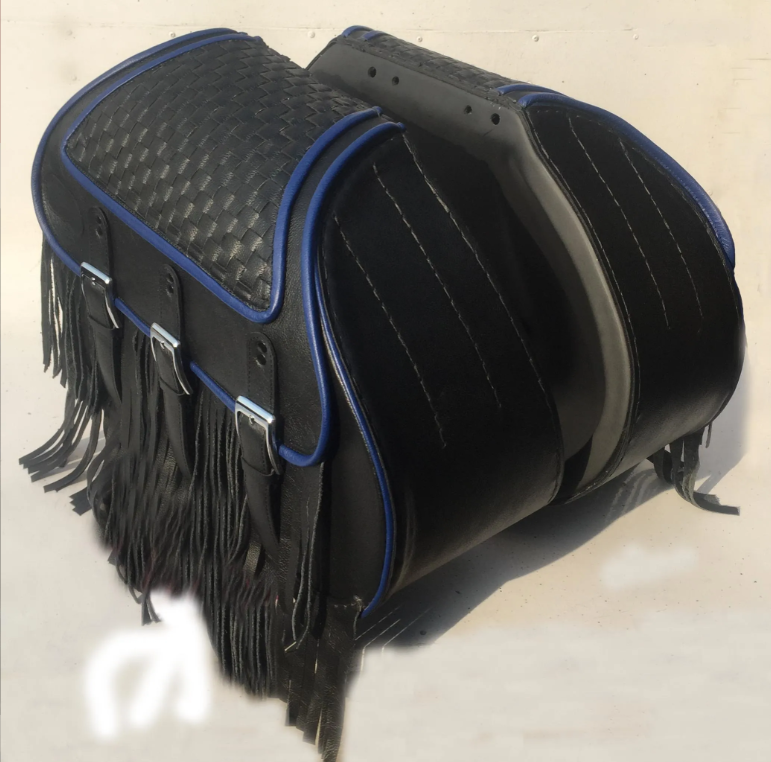 606BUFR- Saddleline Harley-Davidson Softail Springer FLSTS AND FLSTSI Saddlebags With Complete Mounting. - Image 5