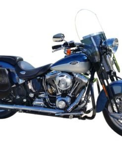 614BL- Saddleline Harley-Davidson Softail Springer Saddlebags FLSTS AND FLSTSI  with Mounting Hardware.