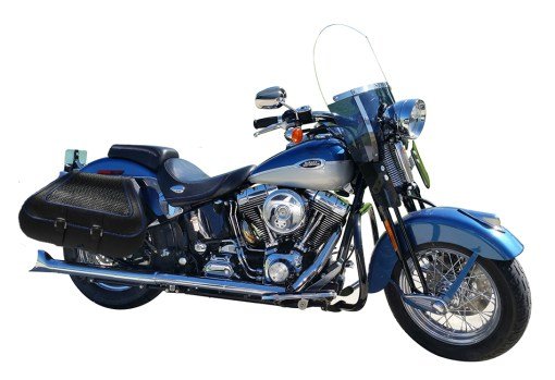 614BL- Saddleline Harley-Davidson Softail Springer Saddlebags FLSTS AND FLSTSI  with Mounting Hardware.