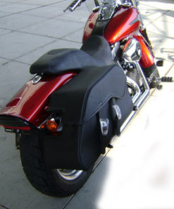1036F- Saddleline Harley-Davidson Fat Bob FXDF 2008-2013 Saddlebags with Quick detaching Mounts.