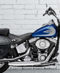 708STD- Saddleline Harley-Davidson FLSTC & FLSTCI Heritage Softail Classic Saddlebags with complete mounting hardware.