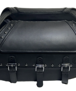 Alternative view of 708STD- Saddleline Harley-Davidson FLSTC & FLSTCI Heritage Softail Classic Saddlebags with complete mounting hardware.
