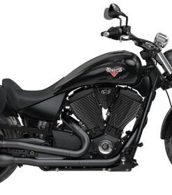 806L- Saddleline Victory VEGAS 8 BALL Leather Full Hard body Saddlebags With Quick Detachable Mounting Brackets. ( fitment to all years of Victory VEGAS 8 BALL models ).