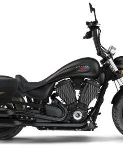 2002L- Saddleline Victory HIGHBALL Leather Full Hard body Saddlebags With Quick Detachable Mounting Brackets. (Fitment to all years of Victory HIGHBALL models)