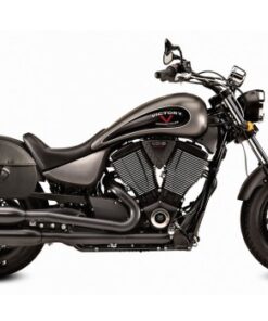 20003-Saddleline Victory Gunner Leather Full Hard body Saddlebags With Quick Detachable Mounting Brackets. ( fitment to all years of Victory Gunner models ).